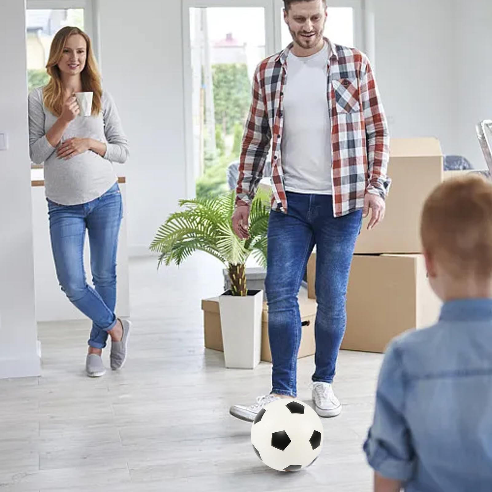 Balón de fútbol de 21 cm para interiores, de esponja silenciosa de alta densidad, pelota de espuma F suave para niños y niñas, pelota de rebote sin ruido, pelotas de fútbol de espuma F para exteriores