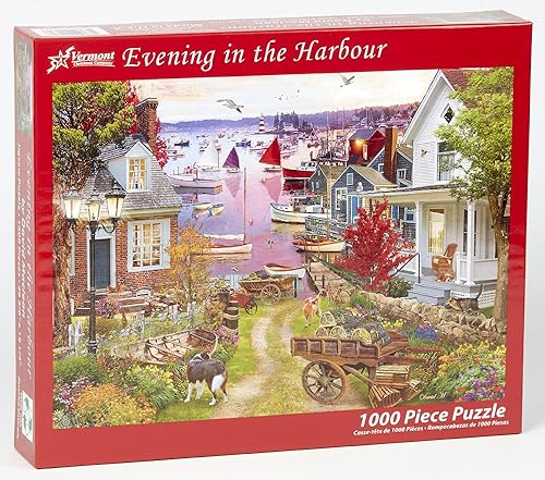Miniatura 2 de Vermont Christmas Company Rompecabezas de noche en el puerto de 1000 piezas