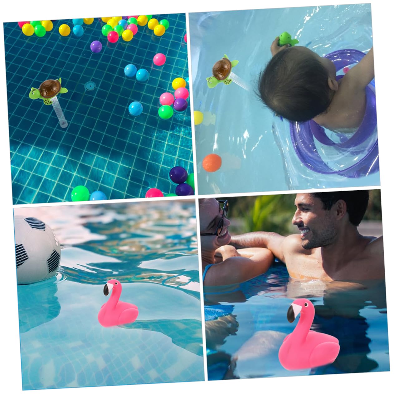YARNOW 5 Set Di Termometri Per Acqua Galleggianti Fahrenheit/celsius Plastica Misurazione Rapida 2 Pezzi*5