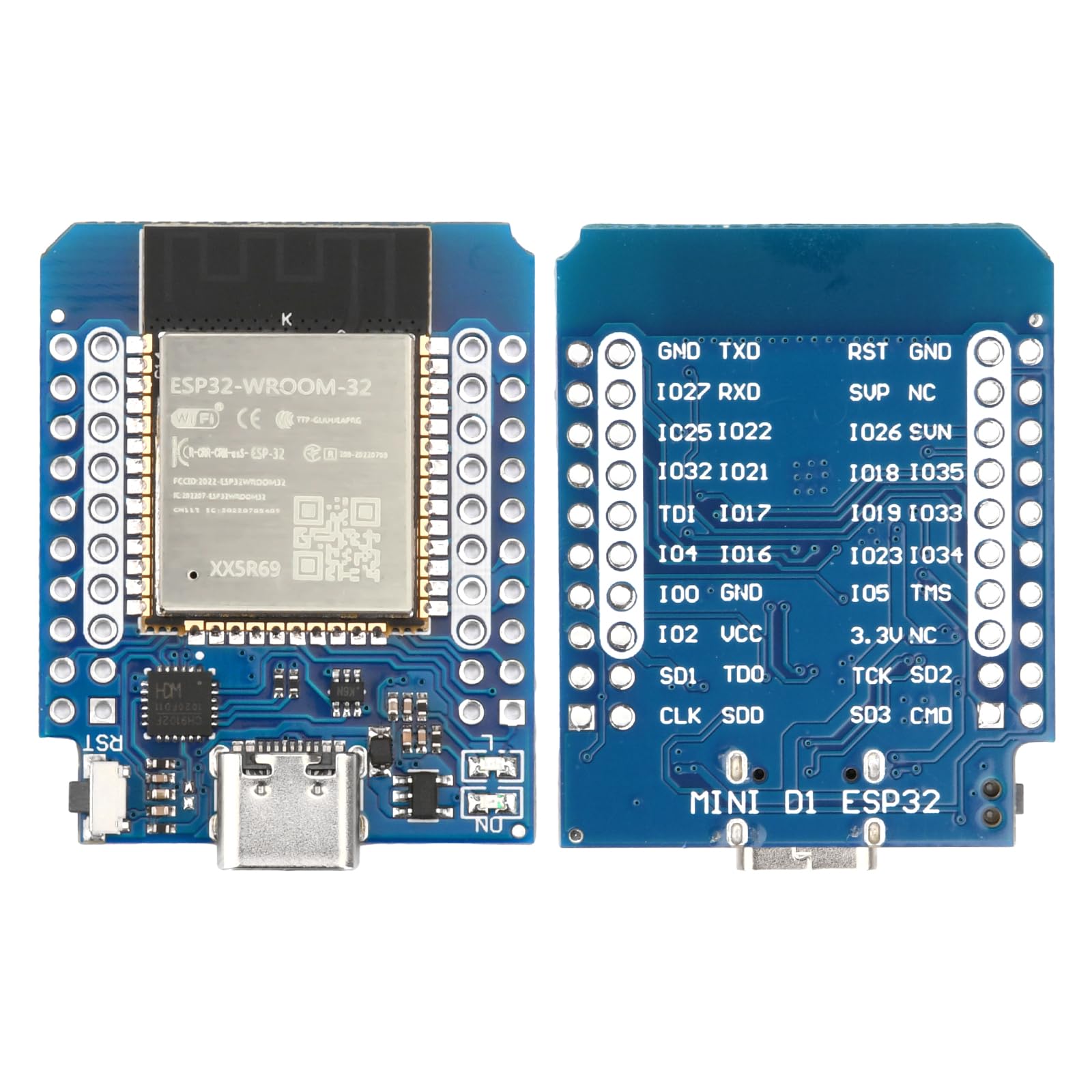 3 Stück Mini für ESP32 Development Board NodeMCU WiFi Bluetooth Entwicklungsboard CH9102F Chip kompatibel Arduino IDE