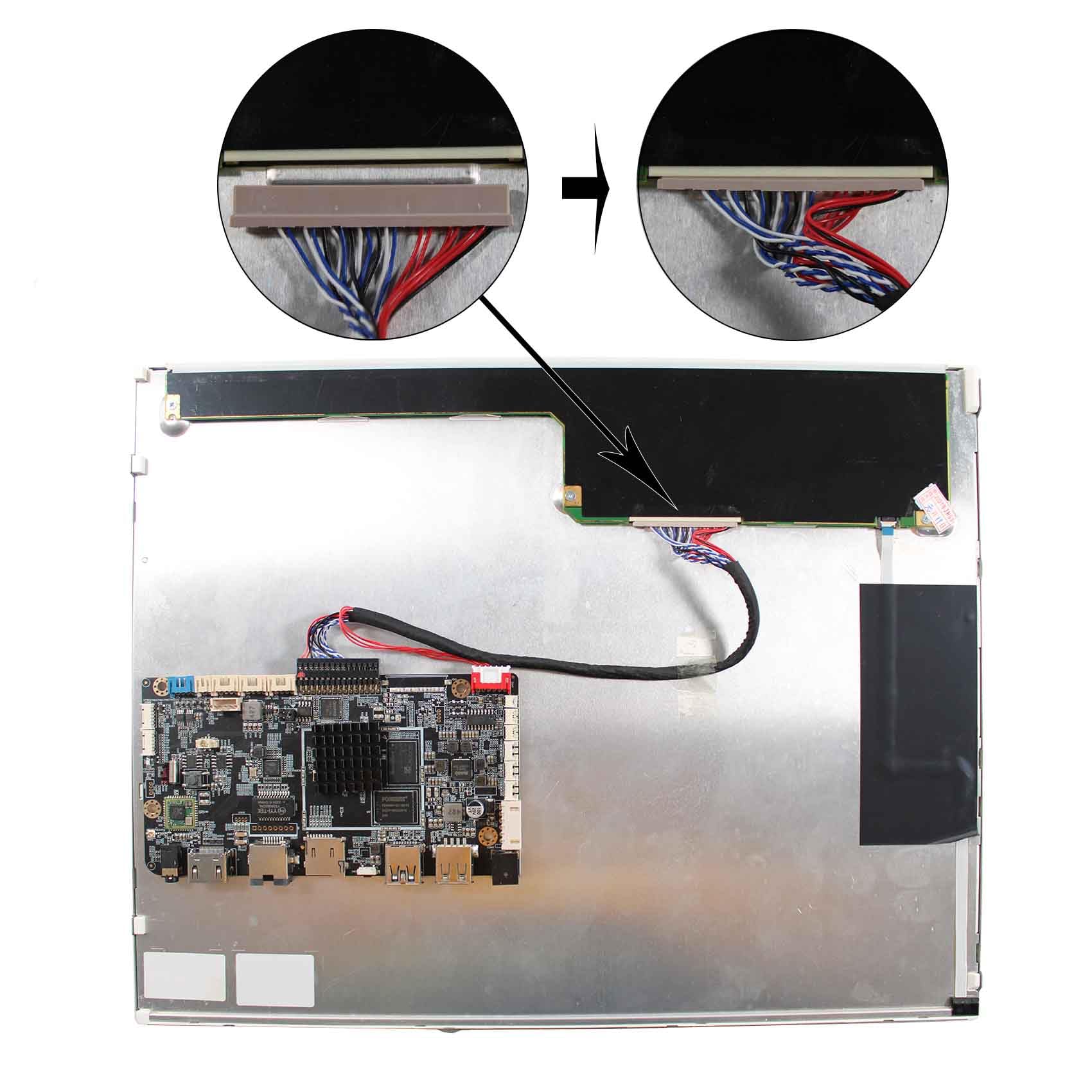 VSDISPLAY écran LCD 15" 1024x768 Android 11 avec Carte contrôleur