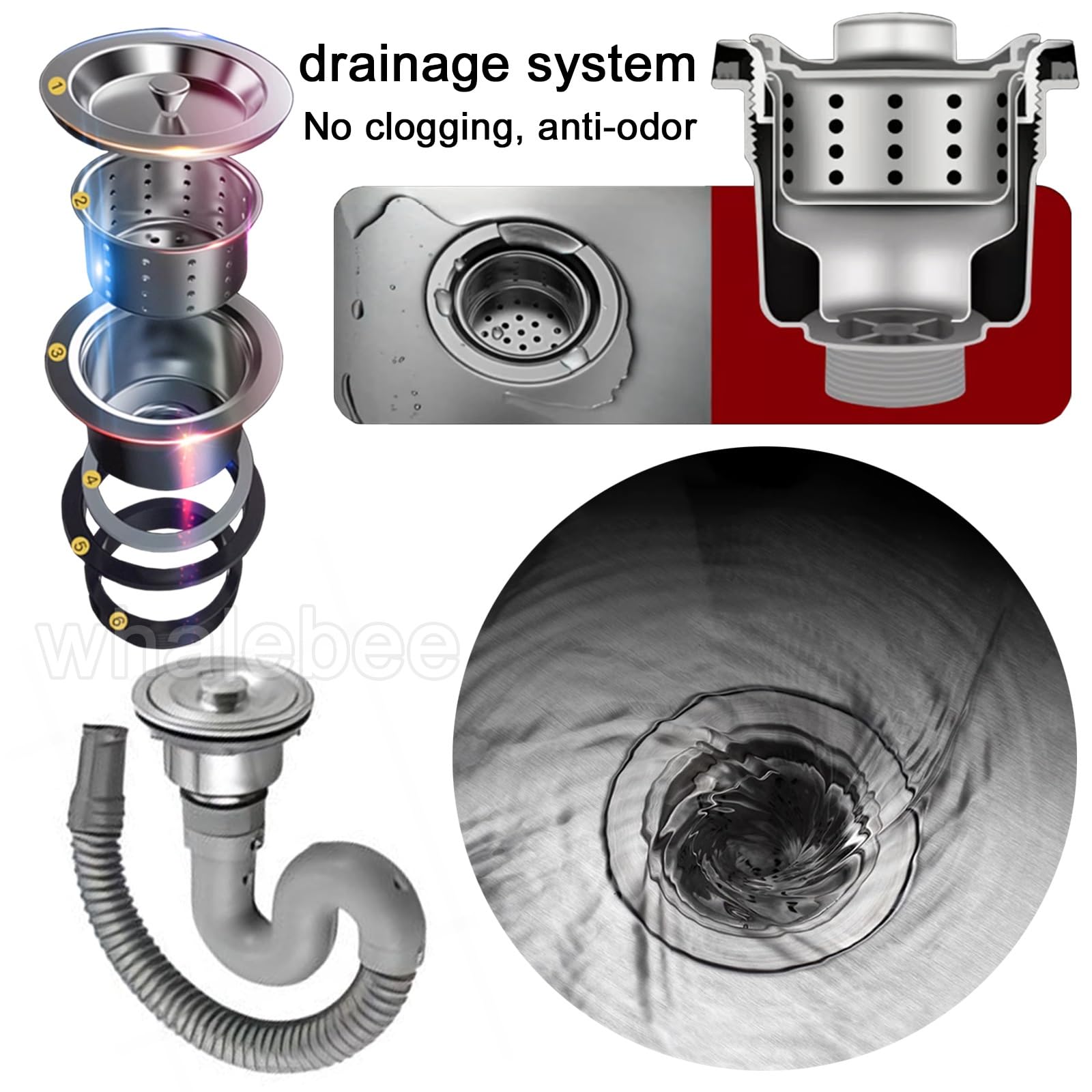 Küchenspüle Edelstahl Spülbecken Wandmontiert Outdoor-Spülenset Mit Wasserhahn, Handtuchhalter, Oberen/unteren Wasserleitungen - Gartenspüle Mit Aluminiumrahmen, Waschtisch, Geschirr