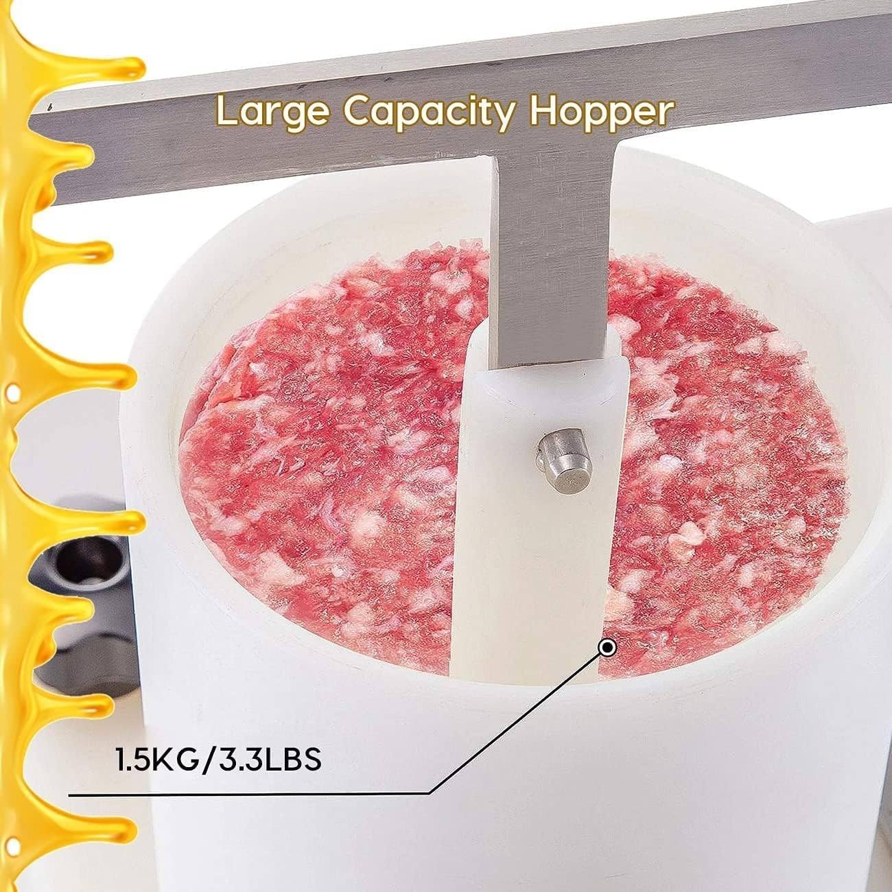 Pressa per hamburger manuale in acciaio inox, per fast food, ristoranti, catering e preparazione pasti, perfetto per polpette uniformi