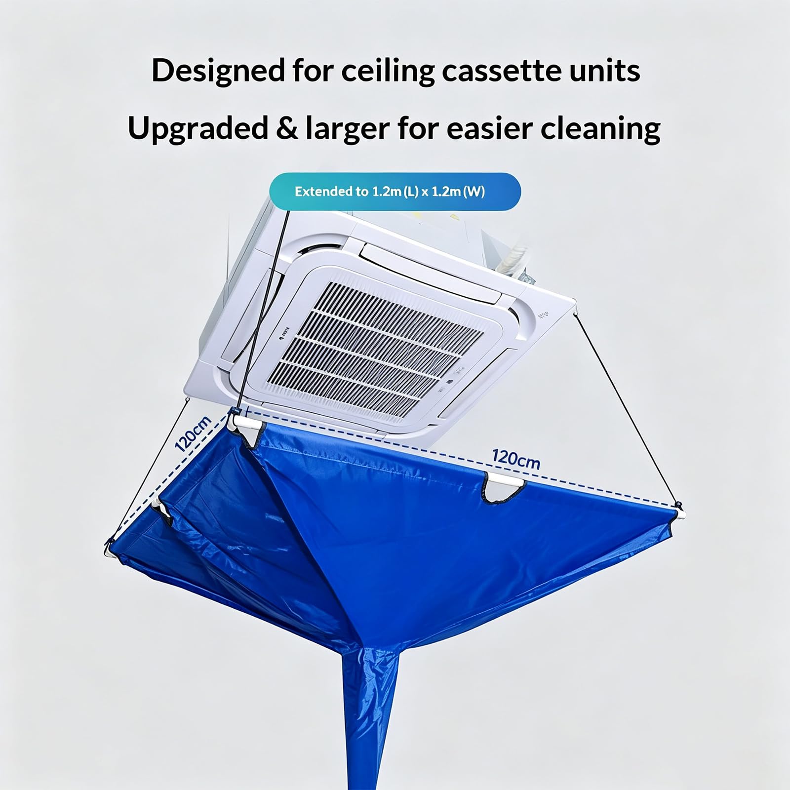 Funda De Limpieza Para Aparatos De Aire Acondicionado De Casete De Techo, Bolsa Colectora De Agua Para La Limpieza De Aparatos De Aire Acondicionado, Kits De Limpieza Impermeables De 120 X 120 Cm