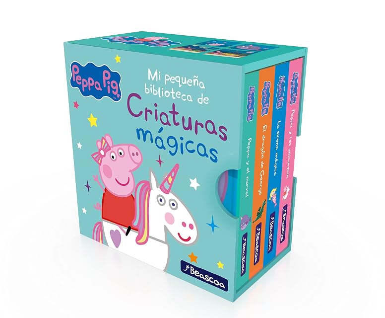 Portada de Mi Pequeña Biblioteca de Criaturas Magicas. Sirenas Unicornios Narvale