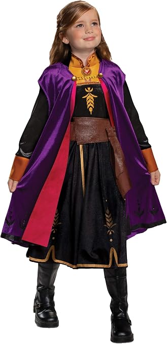 Amazon.com: Disguise Disney Anna Frozen 2 Deluxe Disfraz de Halloween para  niña, tamaño infantil, morado, mediano (7-8) : Ropa, Zapatos y Joyería