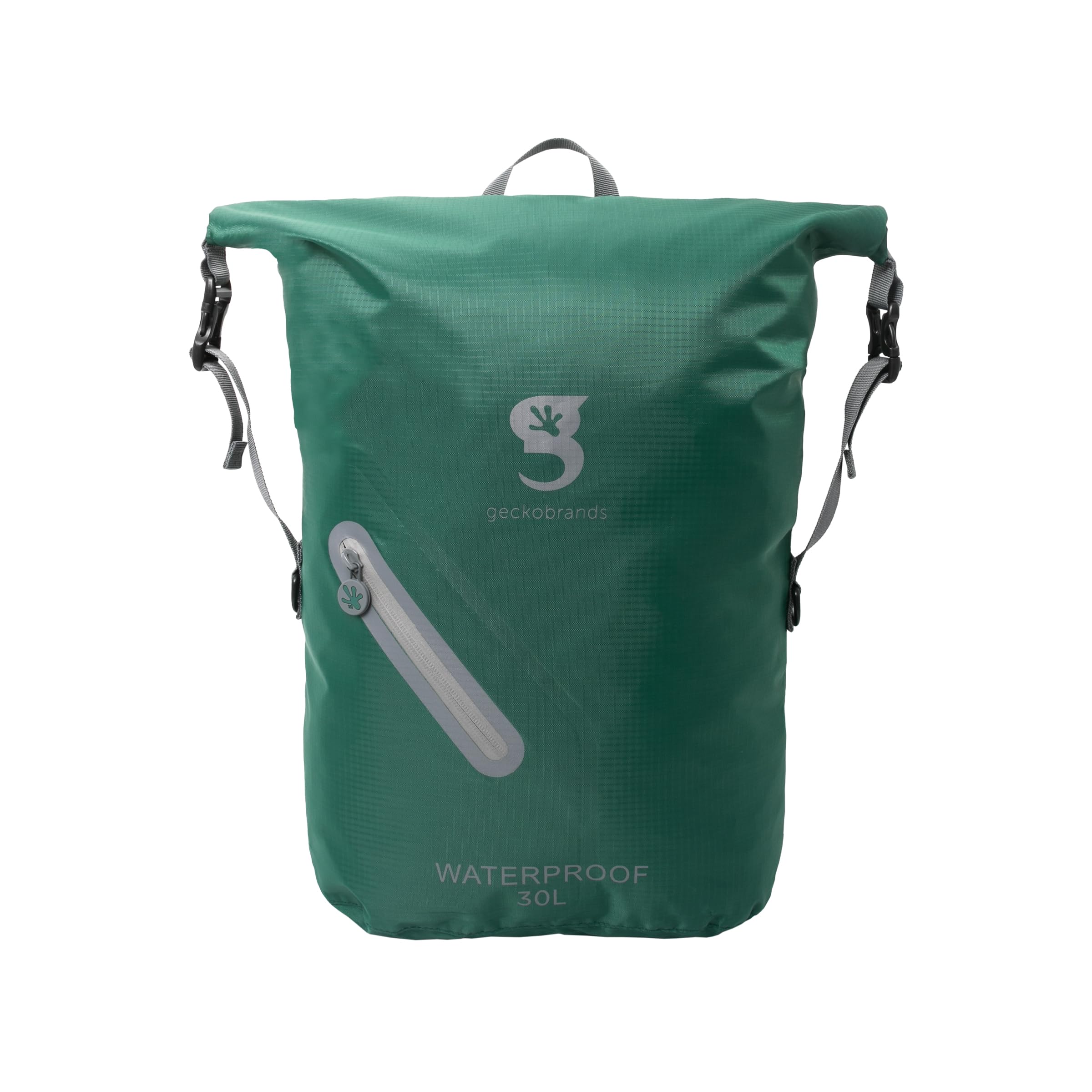geckobrands Lightweight 30L Waterproof Backpack - Lightweight Watertight Outdoor Bag Hiking Traveling Light Water Activities