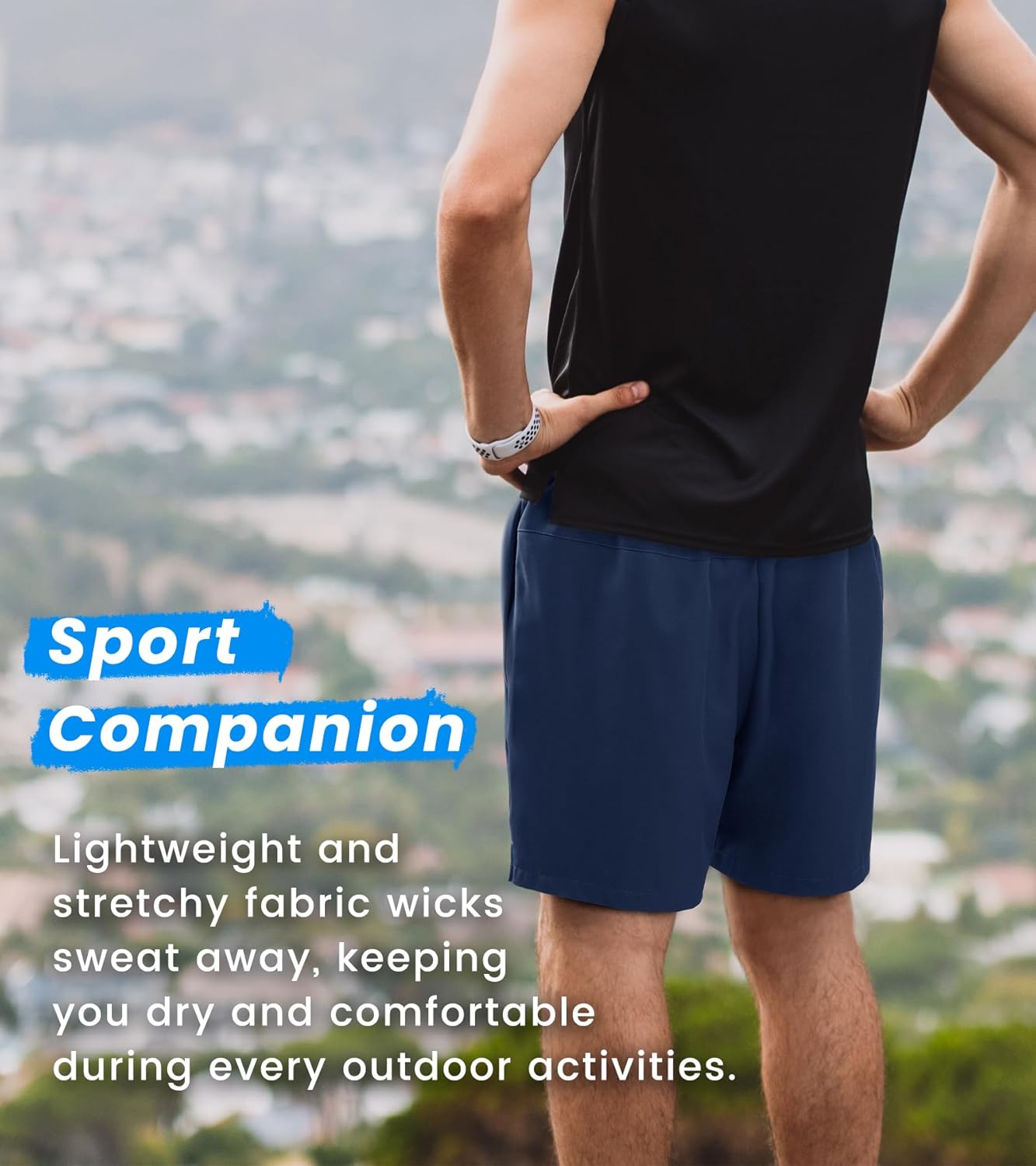 Nepest Men’s Running Athletic Shorts with Zipper Pockets 5 in Inseam Linerless Dry Fit Workout Gym Shorts - Image 6