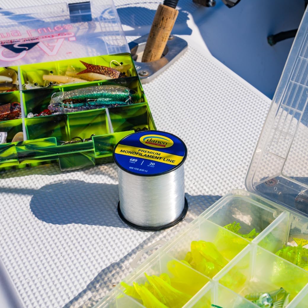 Línea de pesca monofilamento | Paquete económico de carretes de 2-1/4 libras, baja memoria y elasticidad, resistente a la abrasión, línea de pesca de agua dulce y salada