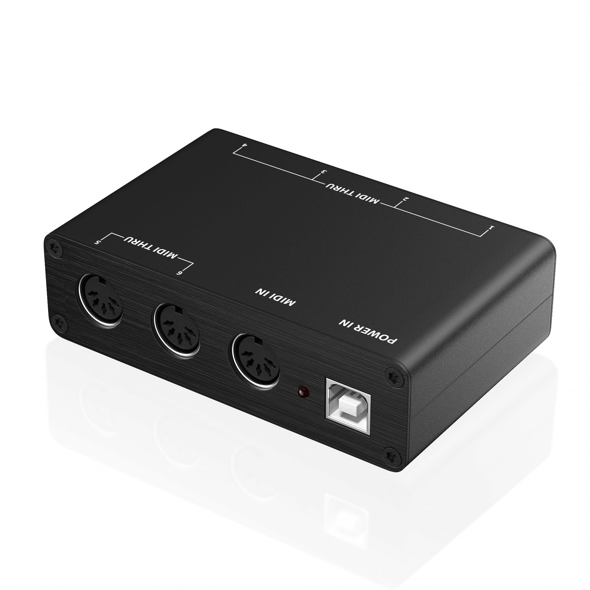 DigitalLife PulseThruX MIDI Thru Box 1-In/6-Out DIN 5 Broches (Métal, T6)