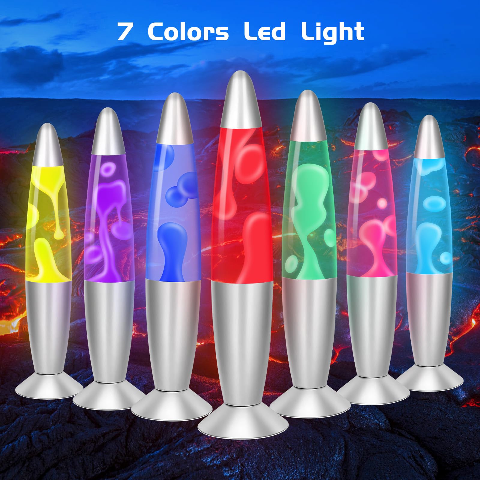 FBSPORT Lampes à mouvement liquide lampe a lumineuse 17 changement de couleur Lampe d'ambiance,adeau Enfant Décoration de chambre à coucher, salon lampe de bureau adulte