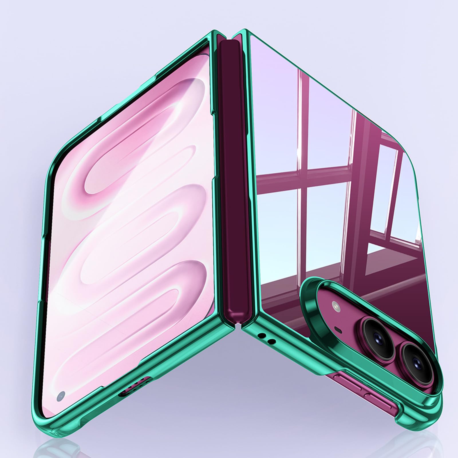 Delgado Funda para iPhone Duo, Lujo Galvanizar Claro Protección Carcasa