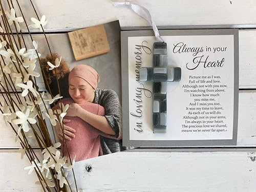 Miniatura 3 de Sentimiento de condolencia con cruz de cristal hecha a mano en Estados Unidos, regalo conmemorativoregalo de condolencia por pérdida de un miembro