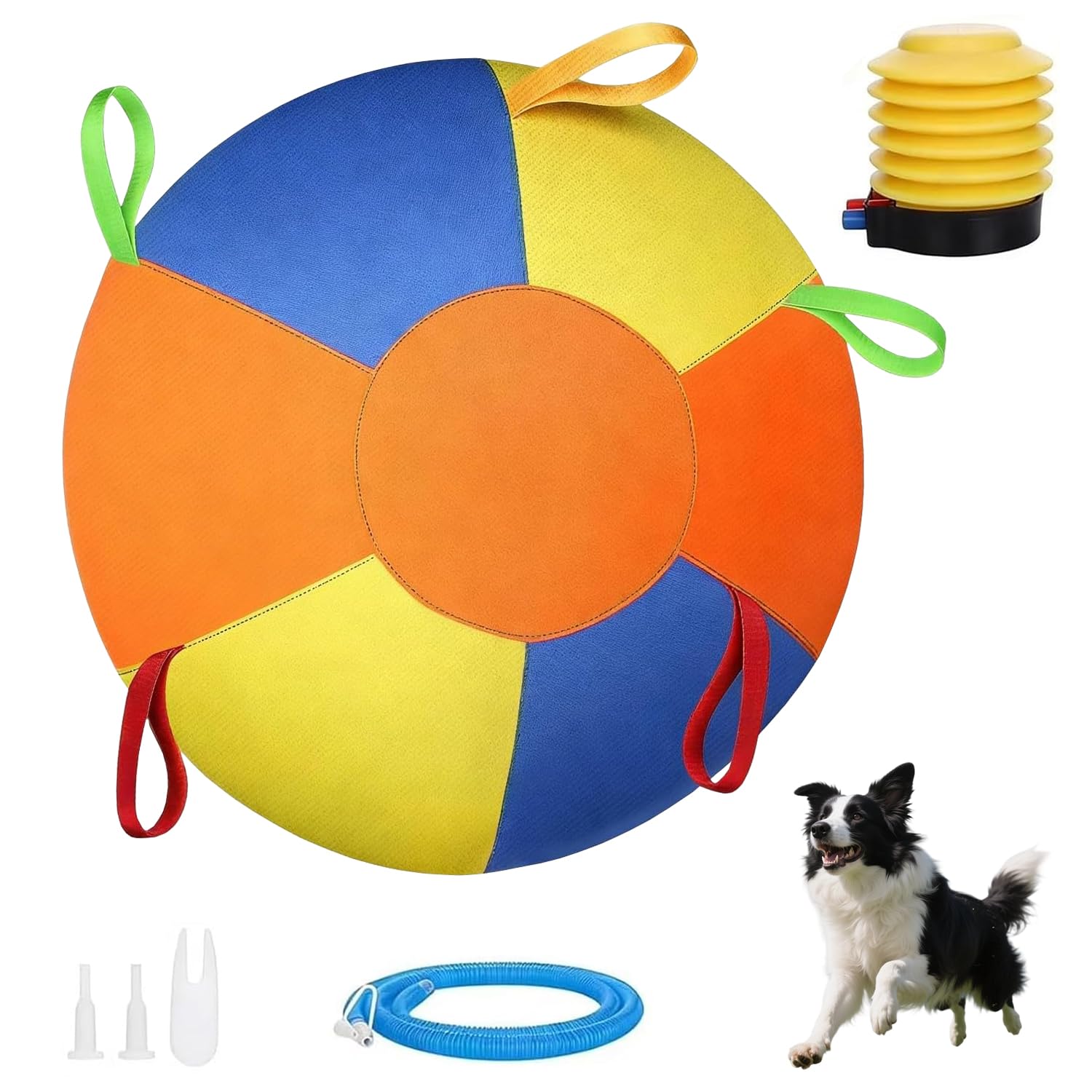45cm Herding Balle pour Chien, Grande Balle de Troupeau pour Chien, Jouet Gonflable pour Grands Chiens, Balle de Troupeau Gonflable, Herding Ball Résistante aux Morsures pour Petits Moyens Grands