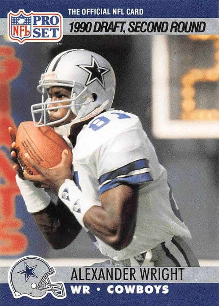 Amazon.com: Football NFL 1990 Pro Set #695 Alexander Wright