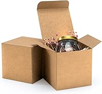 Vista 9 de ValBox Cajas de regalo de 9 x 4.5 x 4.5 pulgadas, paquete de 12 cajas de papel reciclado marrón de papel kraft para fiestas, bodas, Acción