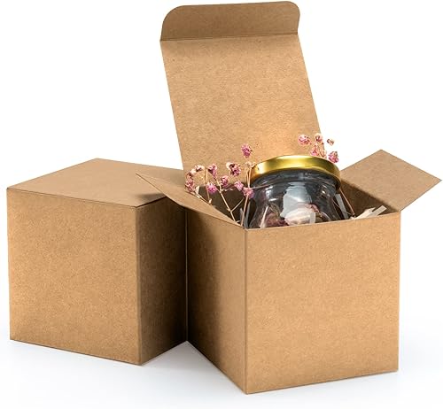 Vista 9 de ValBox Cajas de regalo de 9 x 4.5 x 4.5 pulgadas, paquete de 12 cajas de papel reciclado marrón de papel kraft para fiestas, bodas, Acción