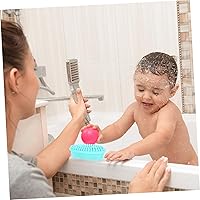 Vista 4 de Cepillo suave para masaje corporal y cuero cabelludo para limpieza de la piel, diseño ergonómico para autolimpieza, desarrollo sensorial