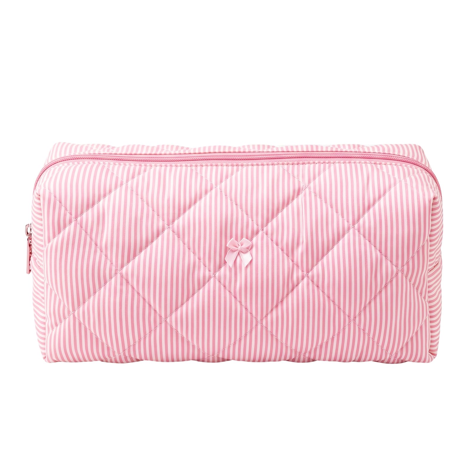 Aufbewahrungstasche für Dyson Airwrap und Zubehör, Reisetasche Kosmetiktasche, Große Kapazität mit Fächern, Leichtbau（Rosa gestreifter Stil）