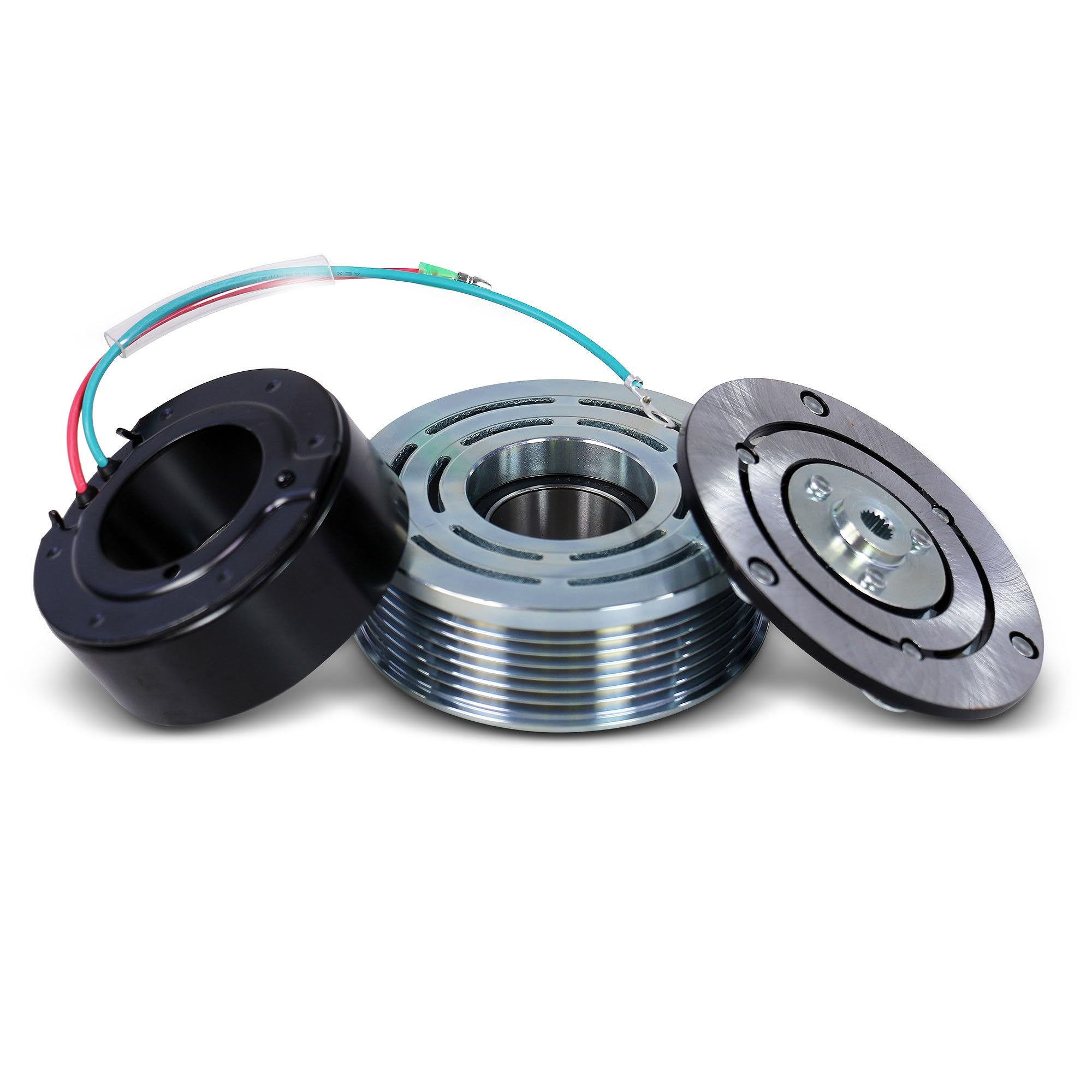 BESTPRICE 1x Polea con cojinete, 1x solenoide con enchufe, 1x placa de presión, COMPATIBLE CON - HONDA CI6C 8 Hatchback (FN, FK), CI6C 8 Notchback (FD, FA), CR-V 3 (RE_), FR-V (BE)