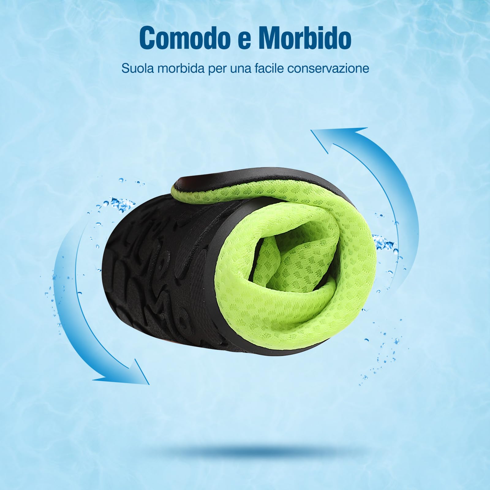 WOELIVE Scarpe da Immersione Donna Uomo, Scarpe da Scoglio Spiaggia Corsa Stivali Corti Traspirante Acqua ad Asciugatura Rapida Nuoto Surf Immersioni Sport Yoga Nero 36-47EU