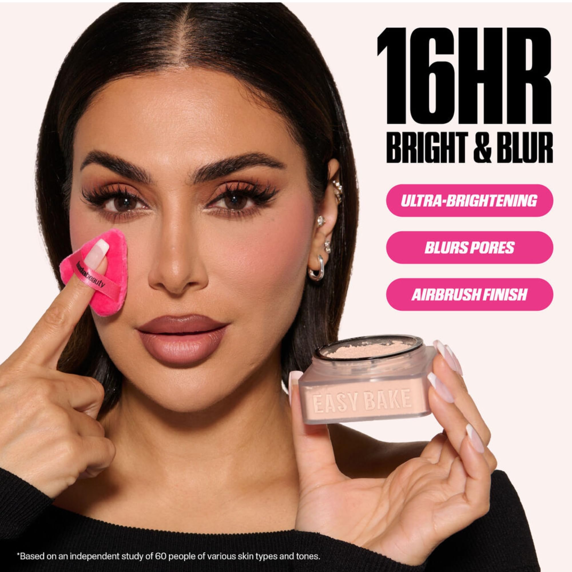HUDA BEAUTY Baby Bake Mini Easy Bake Loose Powder, Pound Cake, Matt, mit Vitamin E, bis zu 16 Stunden Halt