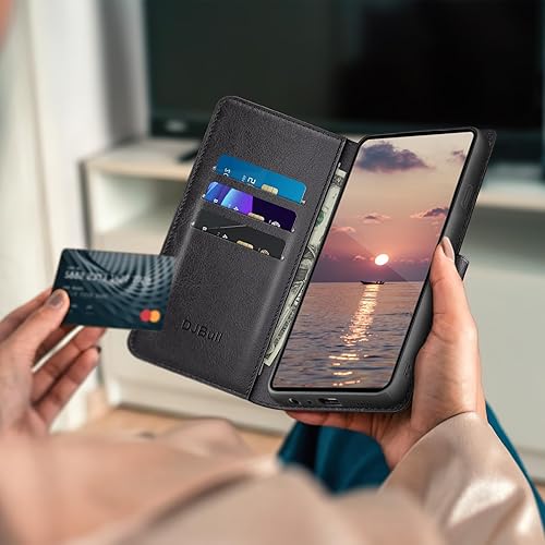 Miniatura 5 de Funda tipo cartera desmontable 2 en 1 para iPhone 13 con soporte para tarjeta de crédito, bloqueo RFID, funda protectora de piel sintética con tapa