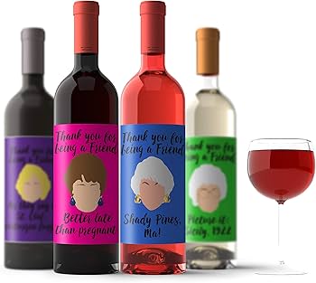 Amazon.com: Wine Labels Golden Girls, Wine Labels Set, Golden ...
