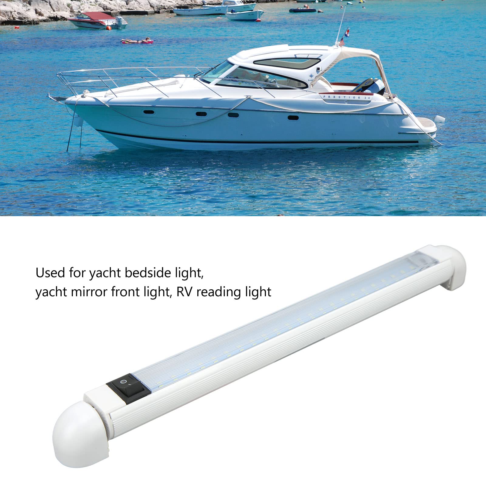 Luz LED De Techo Para Barco O Autocaravana - 12V, IP65 Impermeable, 24 LED, Luz Blanca