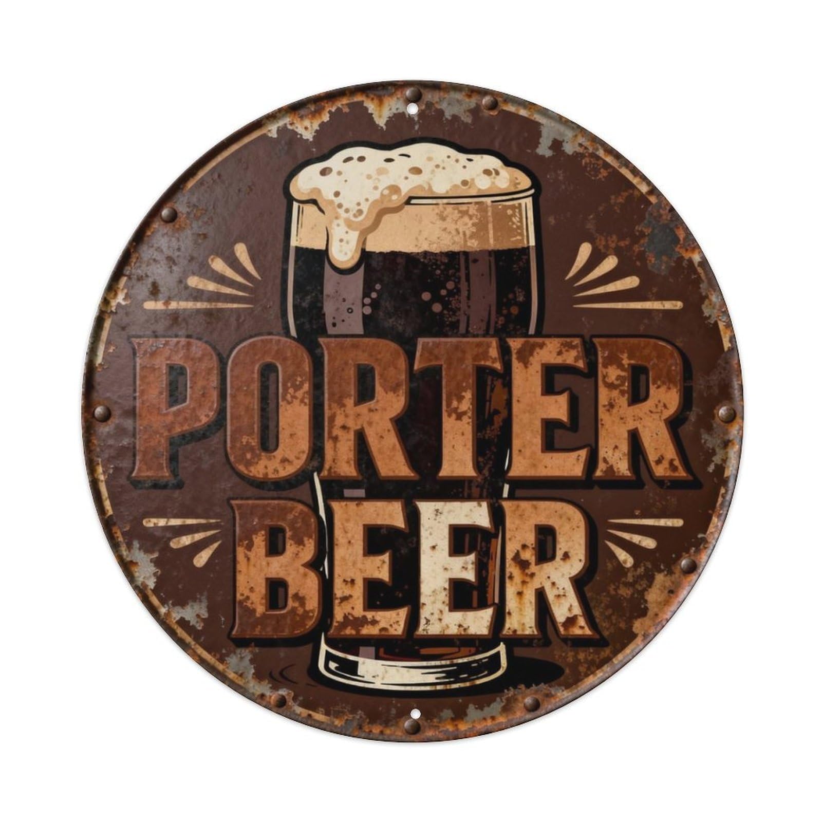 Porter Beer Metal Tin Sign Plaque