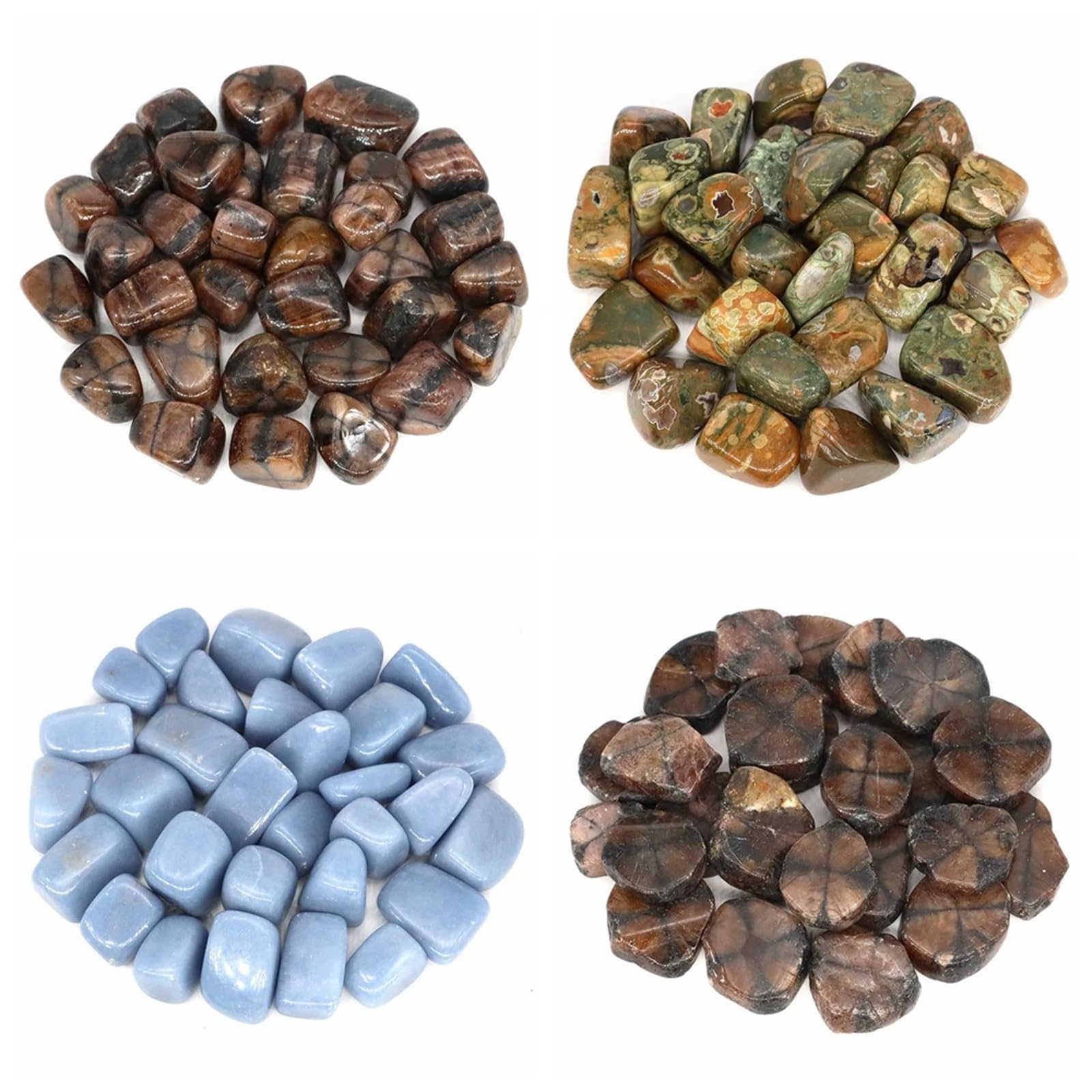 Kristallornamente Natürlicher Trommelstein, Mineralkies, Bulk-Mineral-Heilkristall, Edelstein, Probe, Aquarium, Heimdekoration Wunderschöner Kristall(Chiastolite,100g)