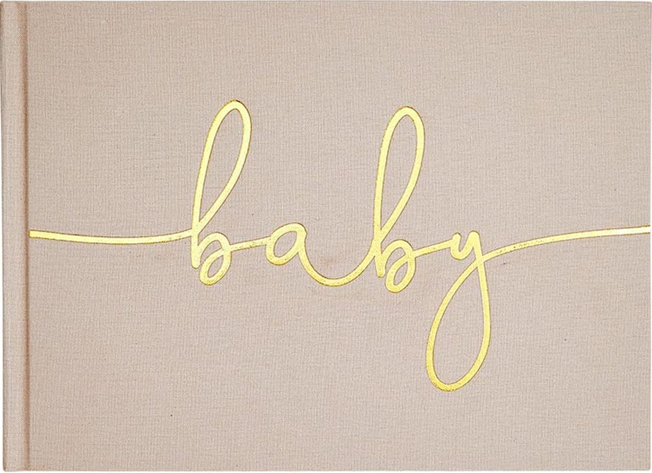 Stephan Baby Guest Book - Hardcover Linen Embossed Baby Shower Keepsake Memory Book, 9.25 x 7-Inches, Baby