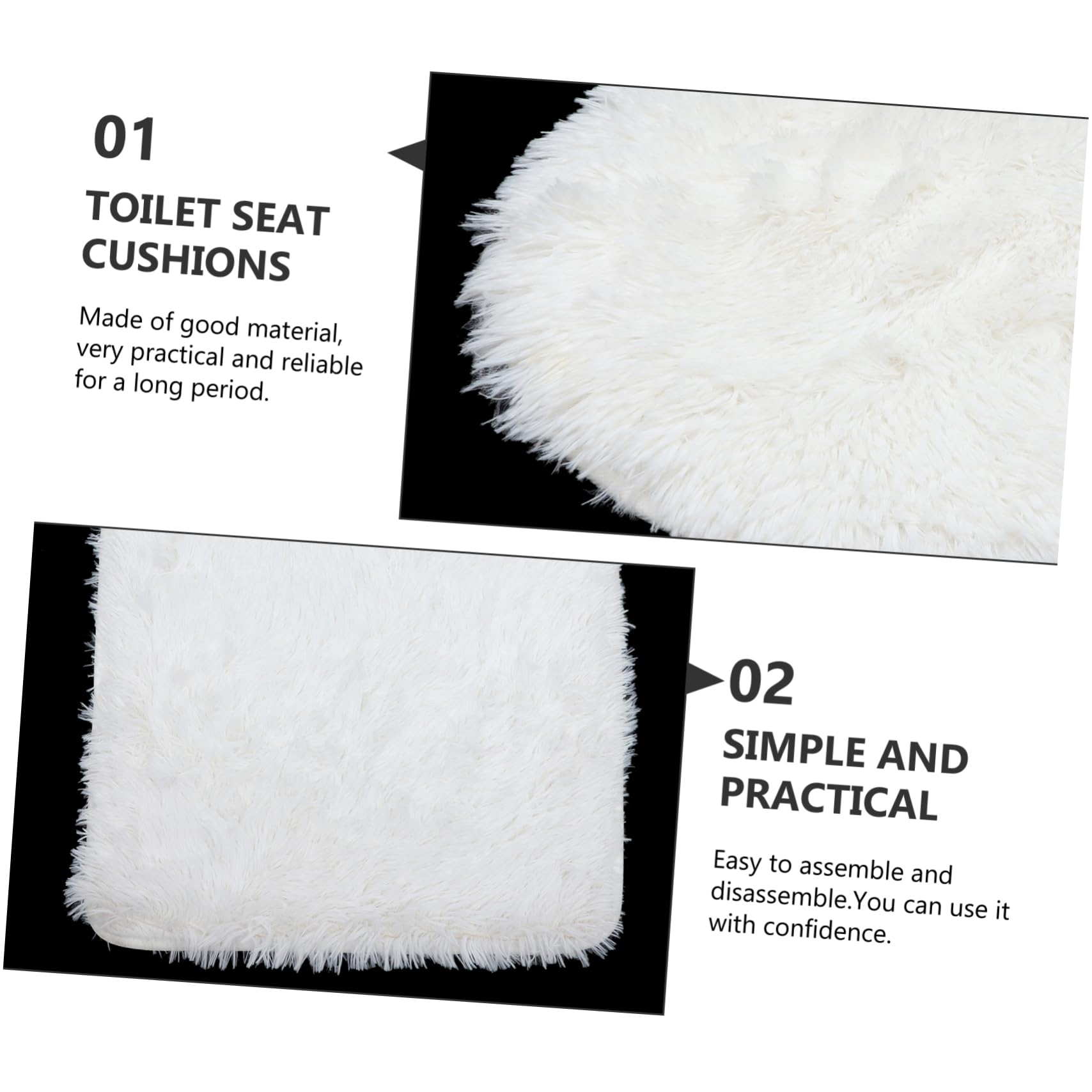 SOLUSTRE 1 Set Portable Toilet Lid Cover Non Slip Floor Mat and Lid Cushion Washable and Reusable for Toilets Lightweight Design for Easy Storage