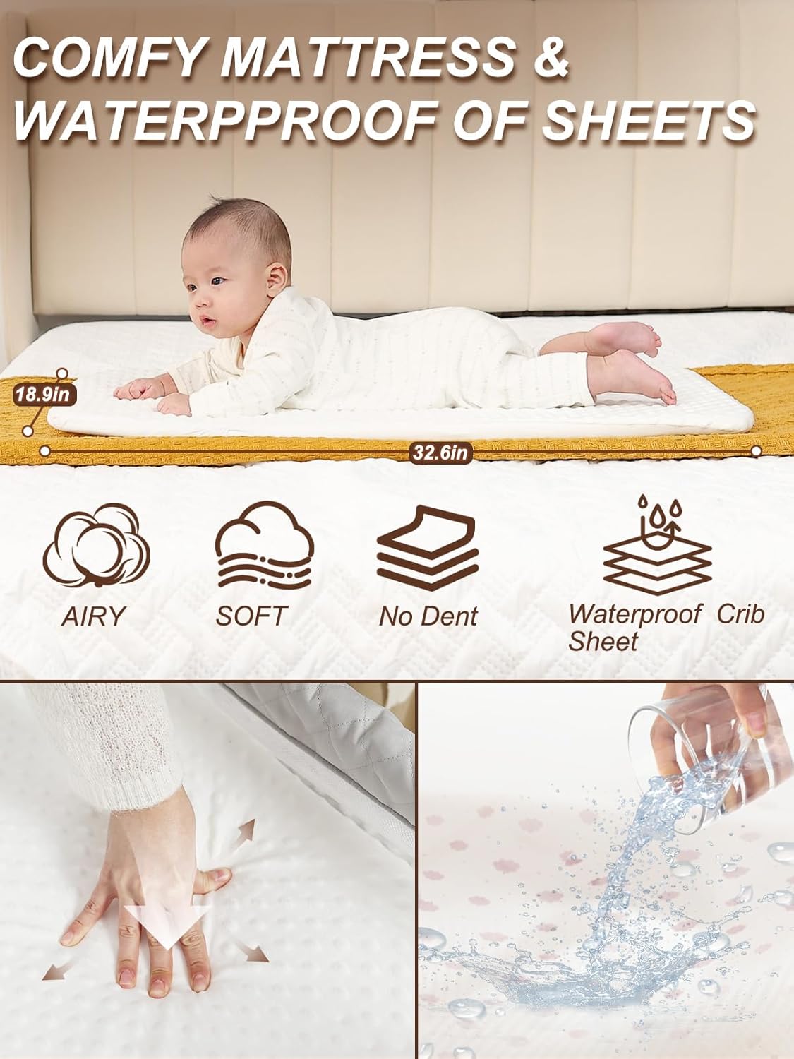 Bassinet Bedside Sleeper, Adjustable Height Baby Bassinet with Wheels, Comfy Mattress, Breathable Mesh Bedside Bassinet for Infant Newborn, Light-Grey | bassinet is safer, bassinet easy move, with soft mattress, with crib sheet, with a storage bag, easy to install