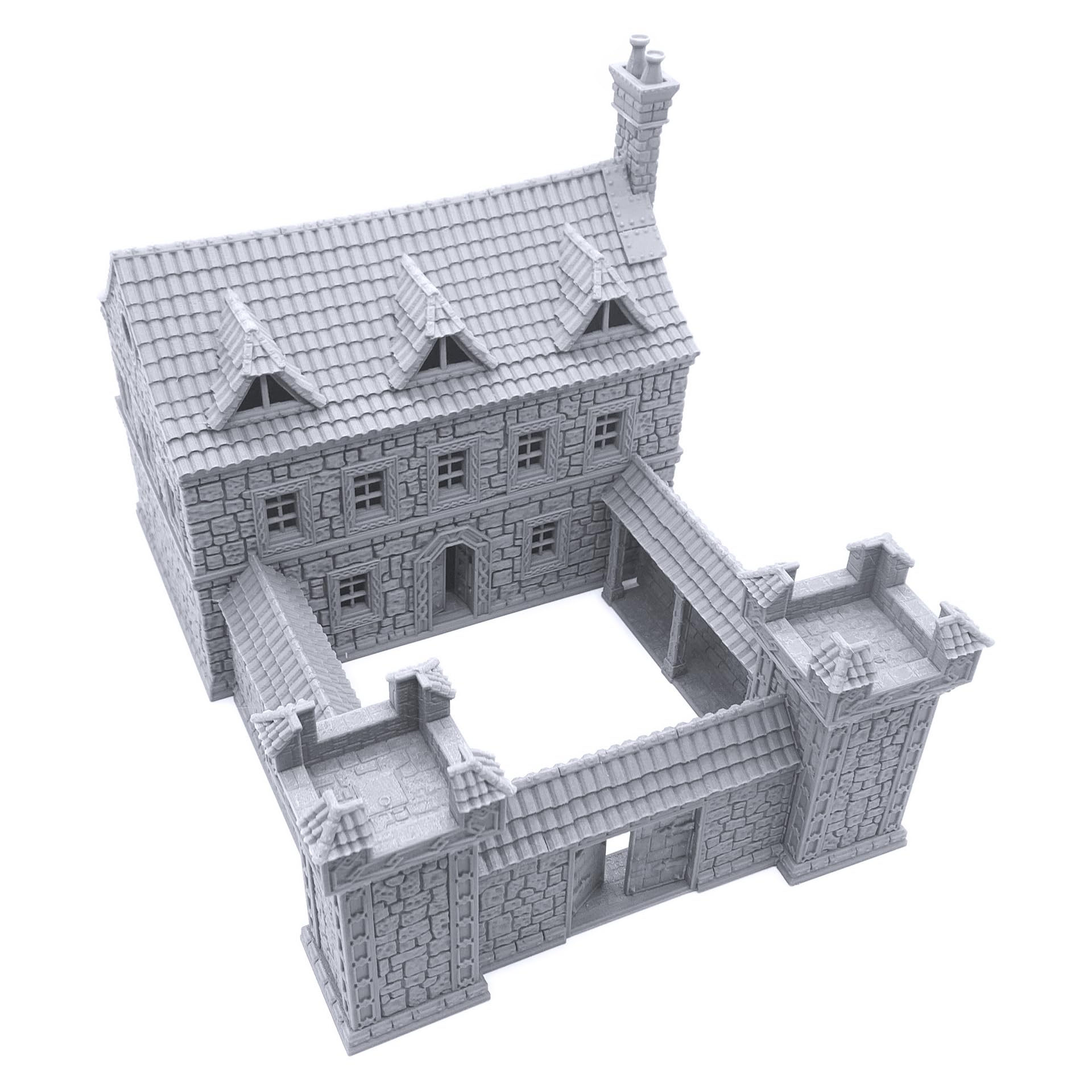 Ironhelm Barracks - DND Terrain Compatible with Dungeons and Dragons, 28mm Miniature Wargaming, Tabletop RPGs, Wargame Scenery