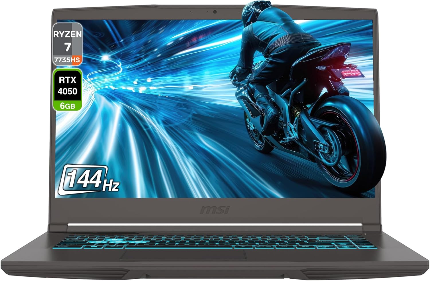 msi Thin A15 Thin Gaming Laptop, AMD Ryzen 7-7735HS, 16 GB DDR5 RAM, 1 TB PCIe S…