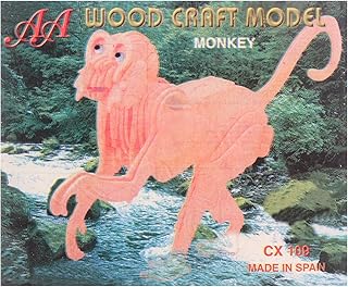 3D Wooden Monkey Model Puzzle - Beige