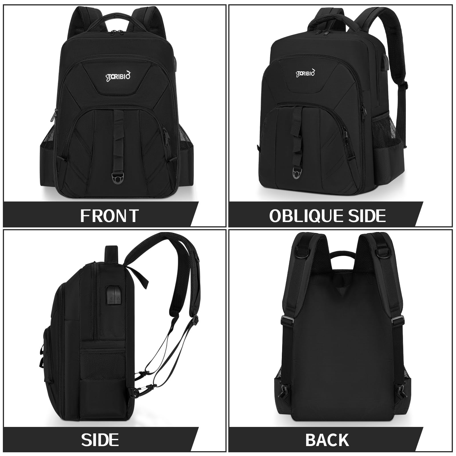 Barbiere Portautensili, Barbiere Stoccaggio Valigia, Clipper e Accessori Organizzatore, Parrucchiere Zaino Portatile per Barbiere, Borsa Barber, Nero