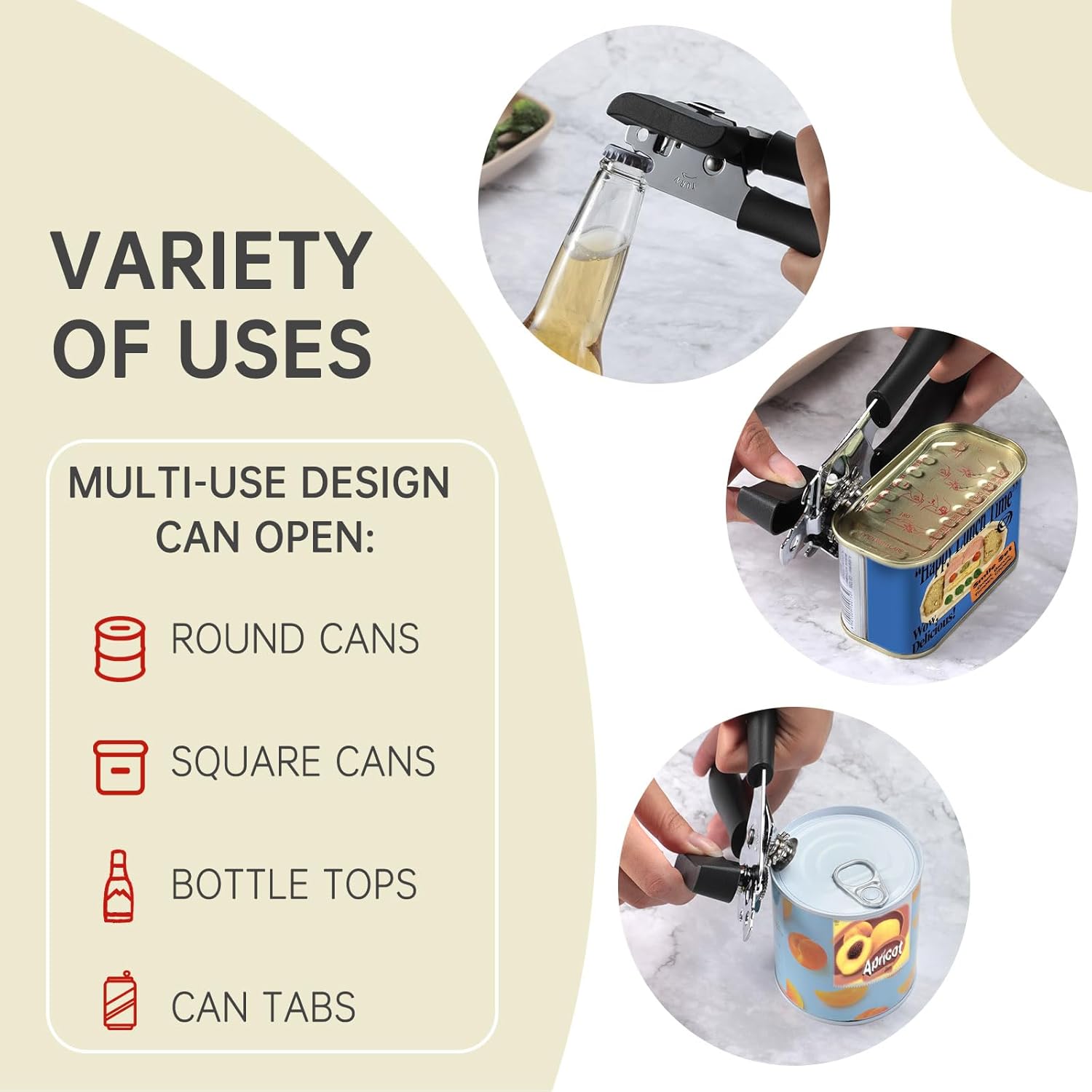 Classic Multifunction Can Opener/Bottle Opener,Heavy Duty