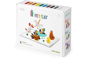 Hey Clay Poop Oops - Air Dry Clay Kit 18 Cans and Sculpting Tools