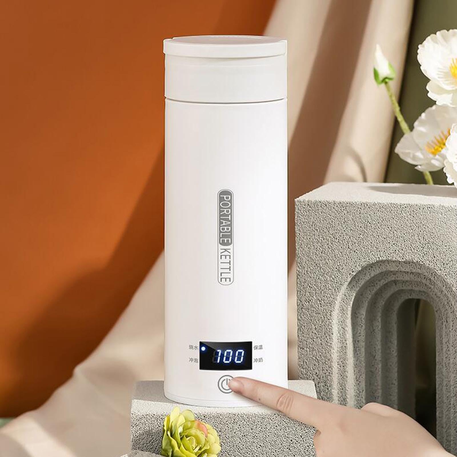 Bollitore elettrico per acqua calda con 4 opzioni di temperatura | preparare il miglior tè e caffè ovunque. Bollitore elettrico per auto da 12 V dotato di microcomputer intelligente per il