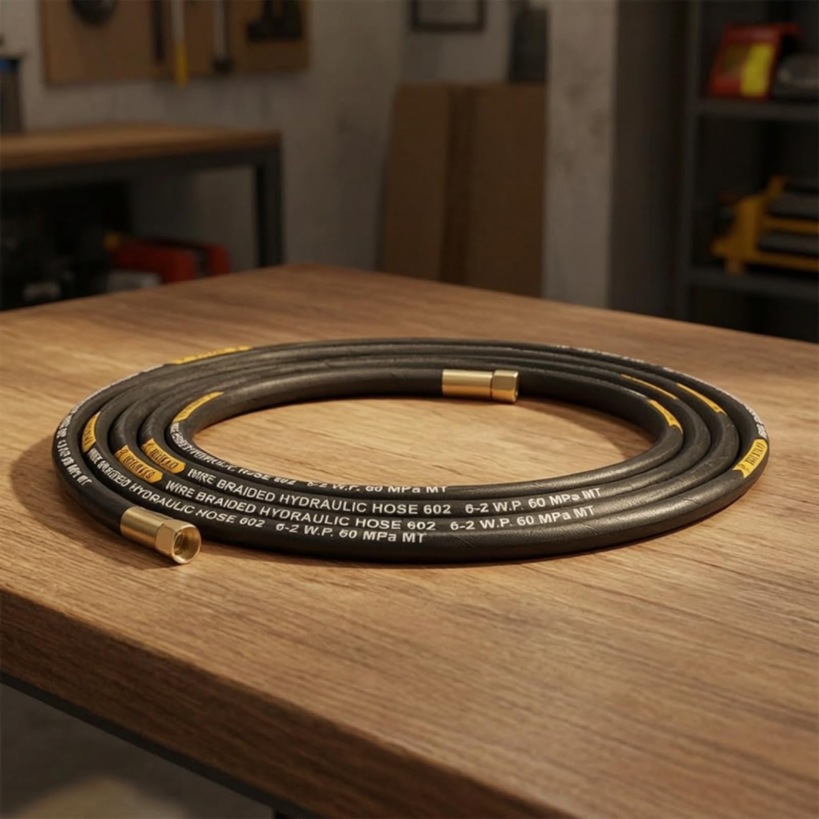 hydraulikschlauch mit metallanschlüssen hochdruck fettspritzen-schlauch flexibel schmifettschlauch für mechanik, heimwk, maschinenwartung, 8 Meter