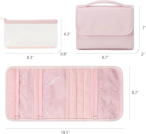 Miniatura 5 de Neceser de viaje para mujer, bolsa de aseo personal, bolsa de viaje, bolsa de maquillaje transparente, organizador de artículos de tocador para