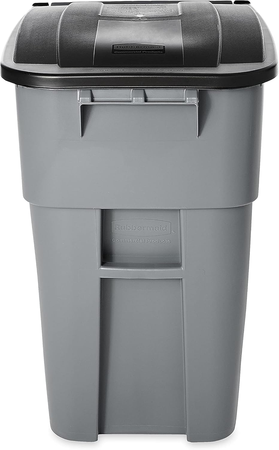 Rubbermaid 9W27GY Brute Rollout Container, Square, Plastic, 50gal, Gray