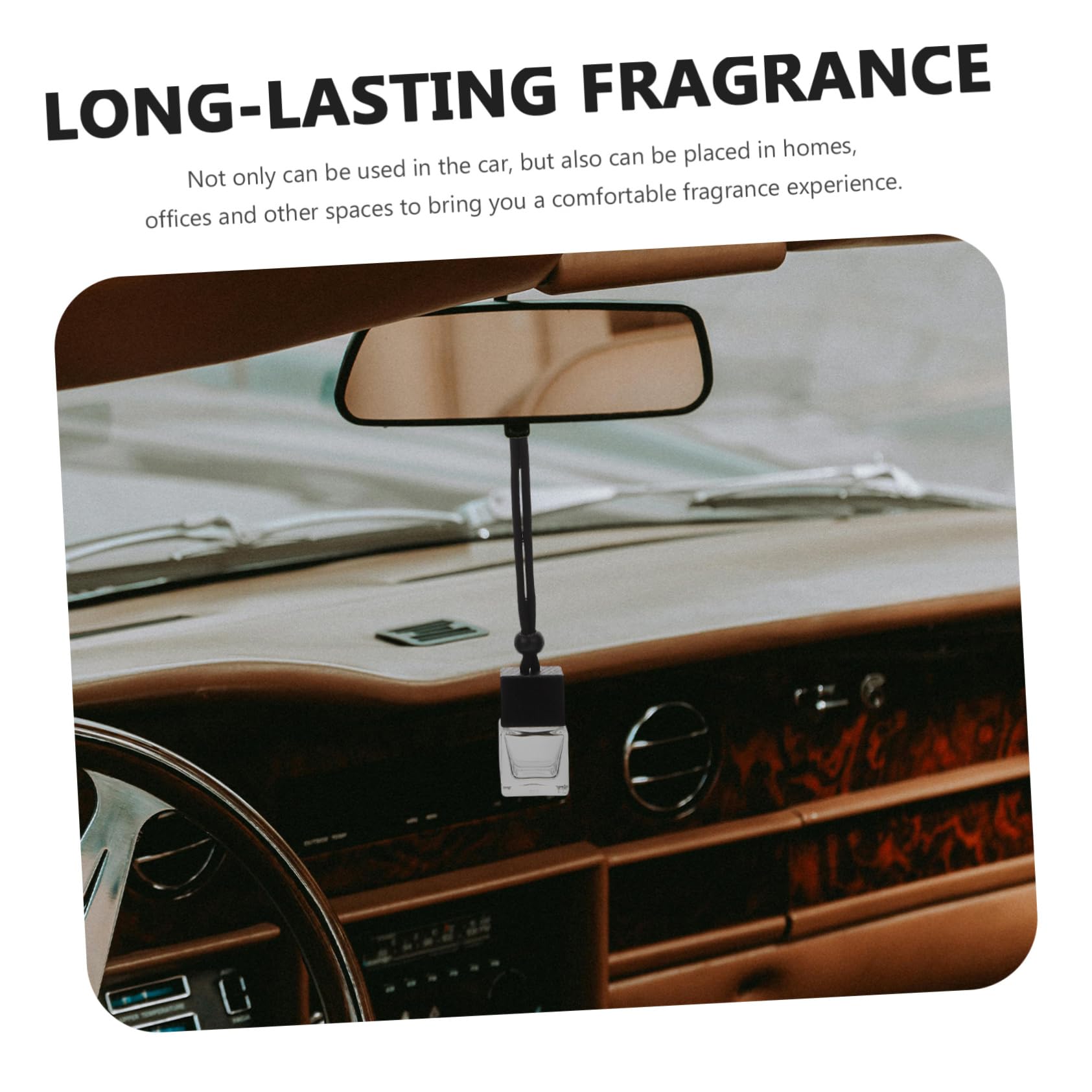 ULTECHNOVO Lot De 4 Diffuseurs De Parfum À Suspendre pour Rétroviseur De Voiture 8 ML Contenants De Rangement Vides 6 Pièces X 4