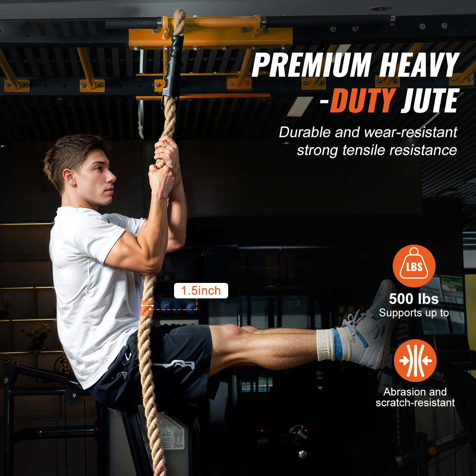 Happybuy Gym Climbing Rope, 1.5