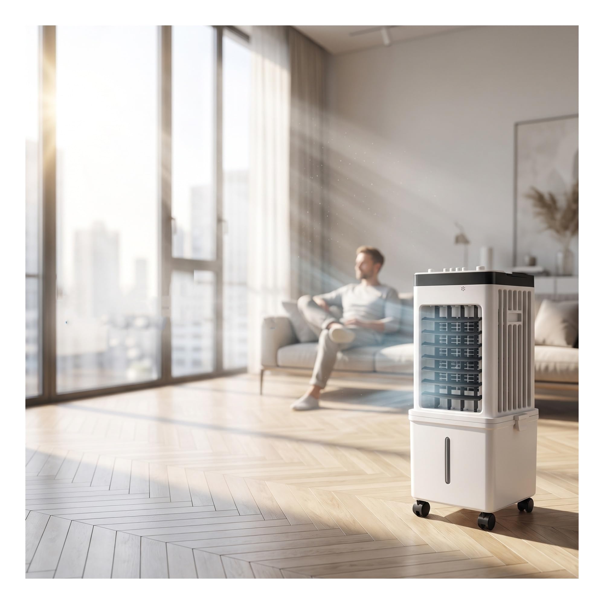 Qweasdf A Quiet Windowless Swamp Cooler，Portable Evaporative Ir Cooler