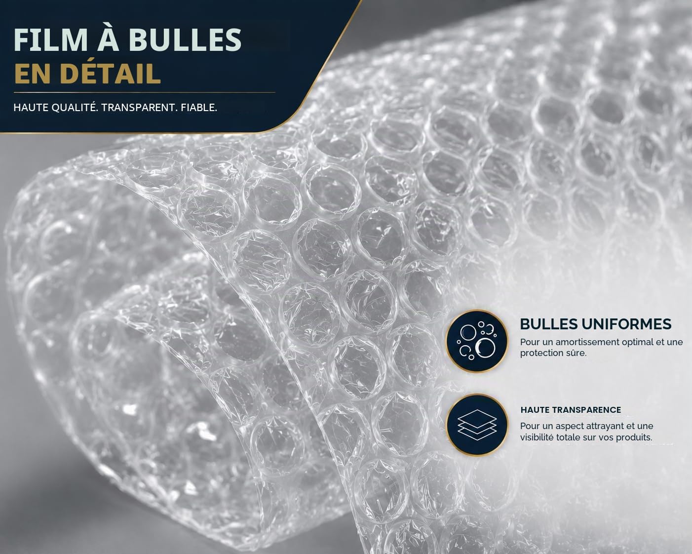 Emballage à bulles All4All - Rouleau d'expédition - Film à bulles en plastique - Film à bulles - Grand film à bulles - 100x90 cm - 1 pack