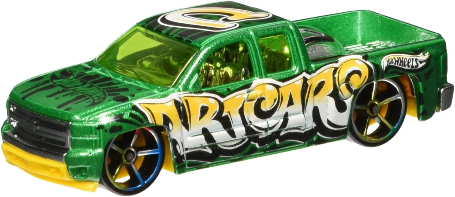 Hot Wheels 2016 HW Art Cars Chevy Silverado 200/250, Green