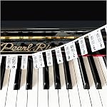 Étiquettes de clavier amovibles pour piano coloré, Stickers notes pour piano en silicone Guide pour débutant, réutilisable 88 Key Full Size Piano Key Music Notes Lettre Etiquette